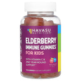 Havasu Nutrition, Elderberry Immune Gummies with Vitamin C & Zinc For Kids, Berry, 120 Gummies - Supply Center USA