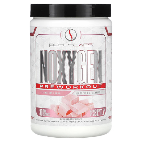 Purus Labs, NOXygen Preworkout, Strawberry Candy, 11.7 oz (333 g) - Supply Center USA