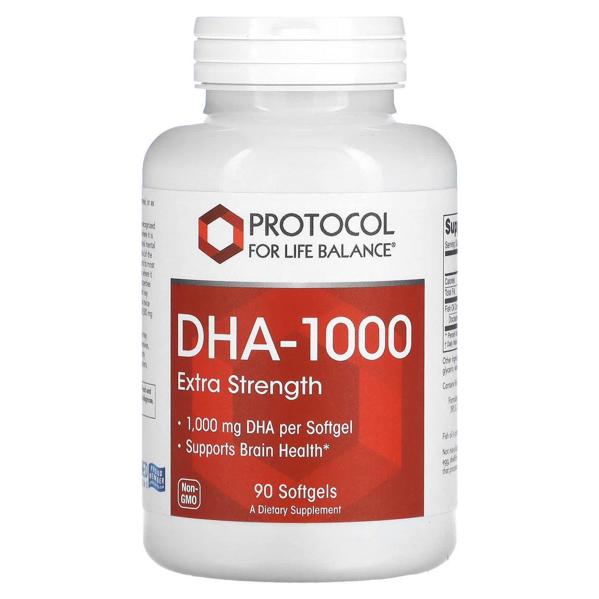 Protocol for Life Balance, DHA-100, Extra Strength, 1,000 mg, 90 Softgels - Supply Center USA