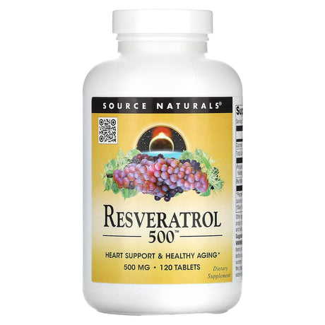 Source Naturals, Resveratrol, 500 mg, 120 Tablets - Supply Center USA