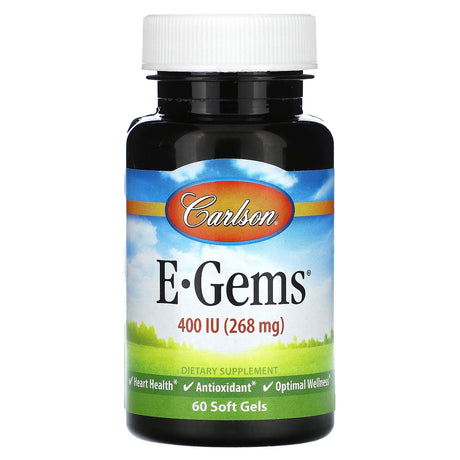 Carlson, E-Gems, 400 IU (268 mg), 60 Soft Gels - Supply Center USA