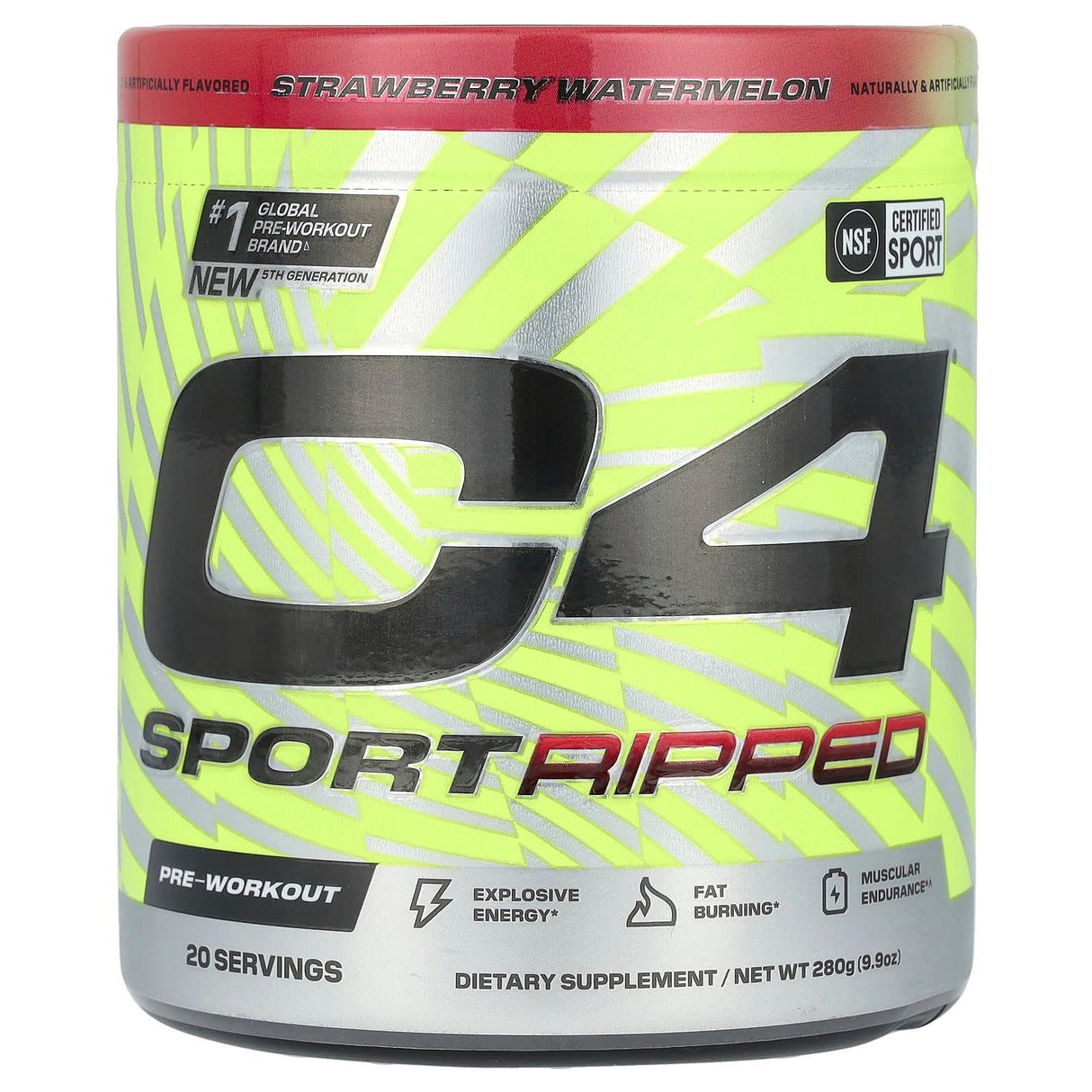 Cellucor, C4 Sport Ripped, Pre-Workout, Strawberry Watermelon, 9.9 oz (280 g) - Supply Center USA