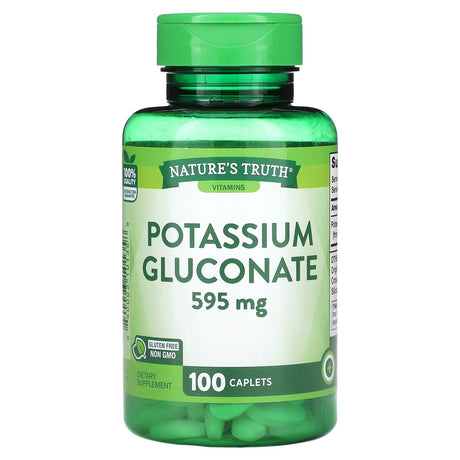 Nature's Truth, Potassium Gluconate, 595 mg, 100 Caplets - Supply Center USA