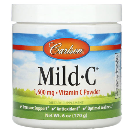 Carlson, Mild-C, Vitamin C Powder, 1,600 mg, 6 oz (170 g) - Supply Center USA