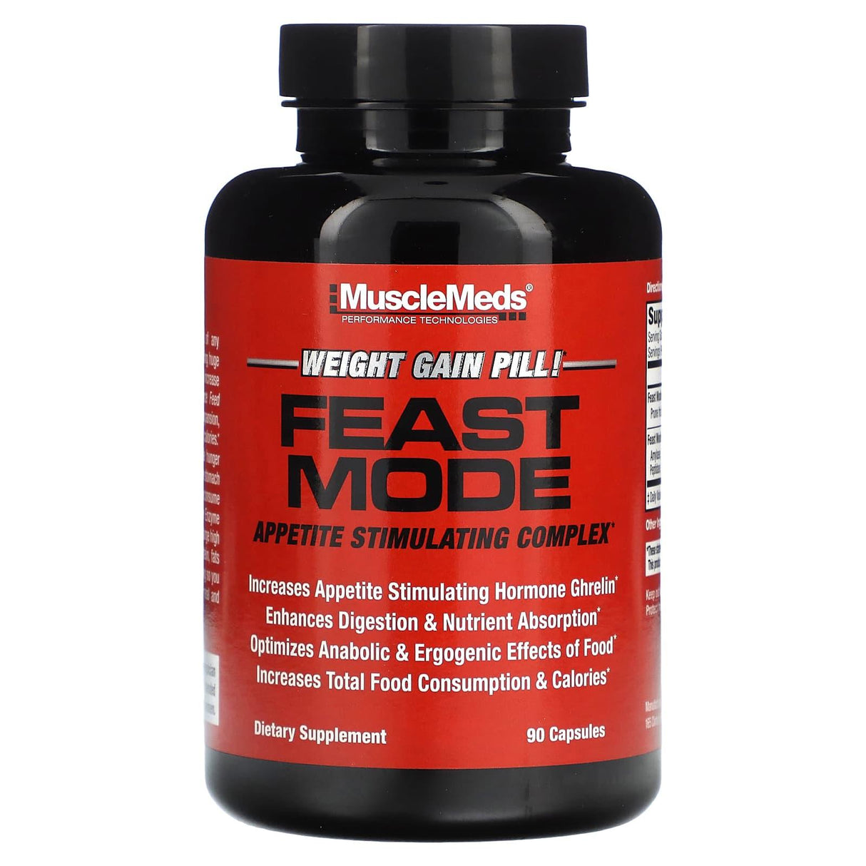 MuscleMeds, Feast Mode, Appetite Stimulating Complex, 90 Capsules - Supply Center USA