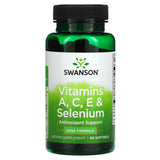 Swanson, Vitamin A, C, E & Selenium, 60 Softgels - Supply Center USA