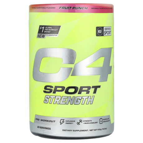 Cellucor, C4 Sport Strength, Pre-Workout, Fruit Punch, 14.5 oz (410 g) - Supply Center USA