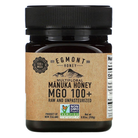 Egmont Honey, Multifloral Manuka Honey, Raw And Unpasteurized, MGO 100+, 17.6 oz (500 g) - Supply Center USA