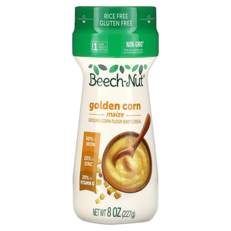 Beech-Nut, Gold Corn, Ground Corn Flour Baby Cereal, Stage 1, 8 oz (227 g) - Supply Center USA