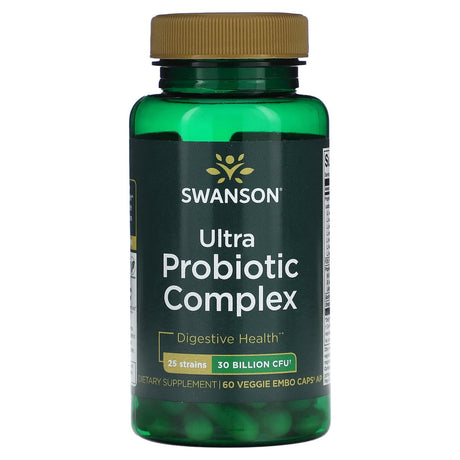 Swanson, Ultra Probiotic Complex, 30 Billion CFU, 60 Veggie Embo Caps AP - Supply Center USA