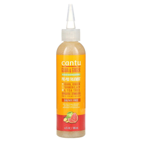 Cantu, Guava & Ginger, Scalp Exfoliating Pre-Poo Treatment, 6 fl oz (180 ml) - Supply Center USA