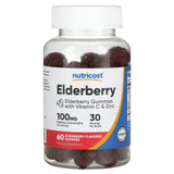 Nutricost, Elderberry Gummies with Vitamin C & Zinc, Elderberry, 50 mg, 60 Gummies\