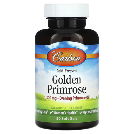 Carlson, Cold-Pressed Golden Primrose, 1,300 mg, 50 Soft Gels - Supply Center USA