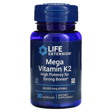 Life Extension, Mega Vitamin K2, 30 Capsules - Supply Center USA