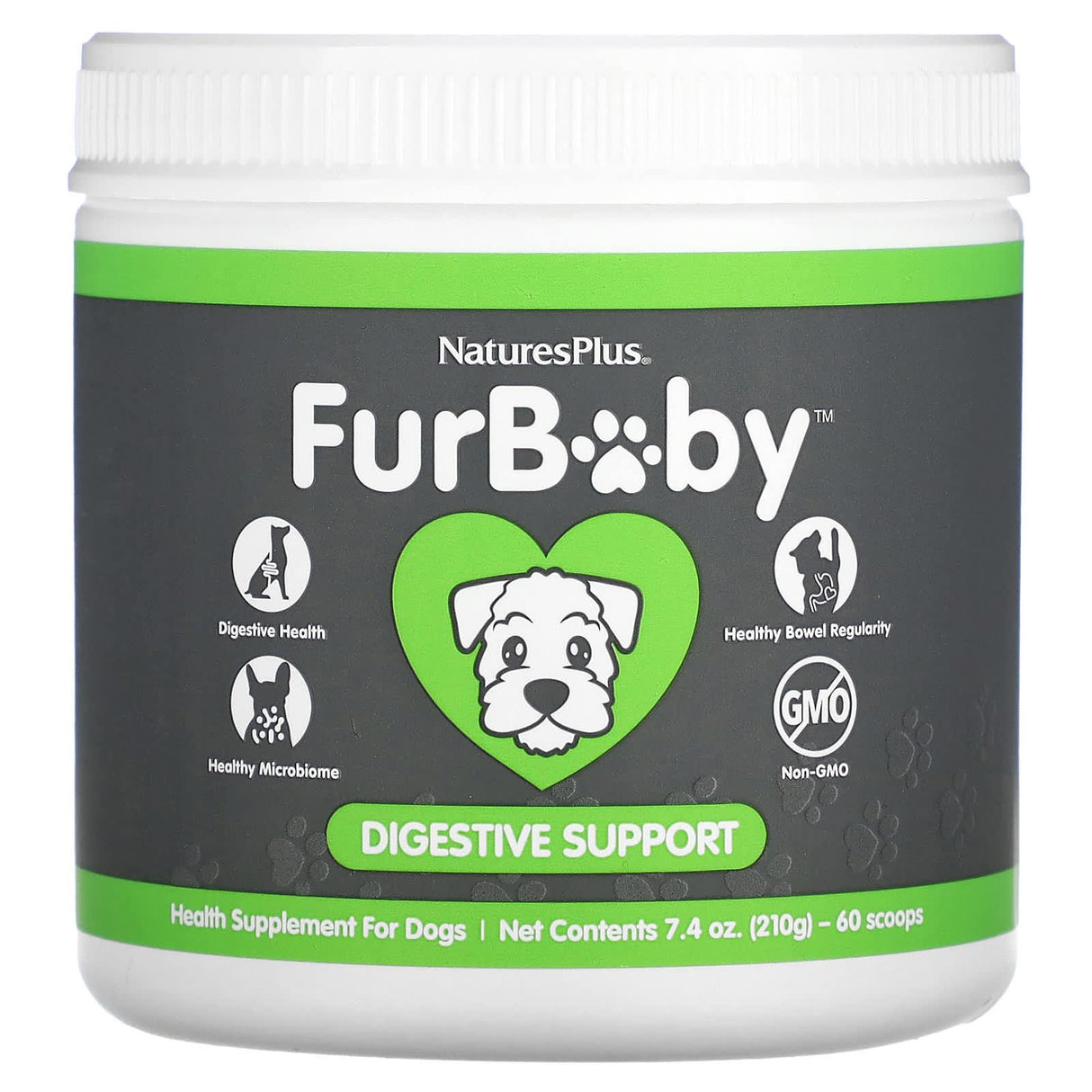 NaturesPlus, FurBaby, Digestive Support for Dogs, 7.4 oz (210 g) - Supply Center USA