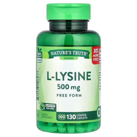 Nature's Truth, L-Lysine, 500 mg, 130 Coated Caplets - Supply Center USA