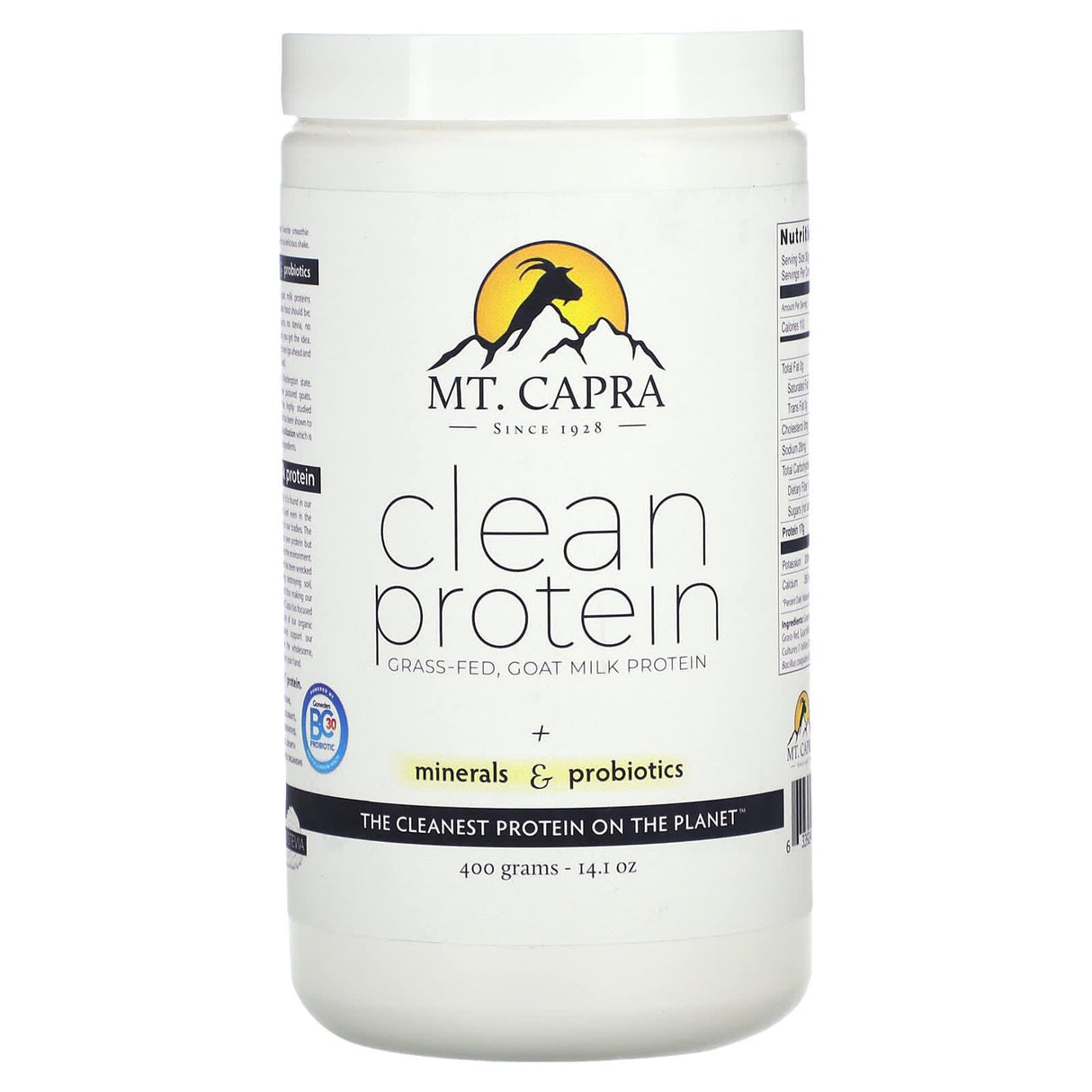 Mt. Capra, Clean Protein + Minerals & Probiotics, 14.1 oz (400 g) - Supply Center USA