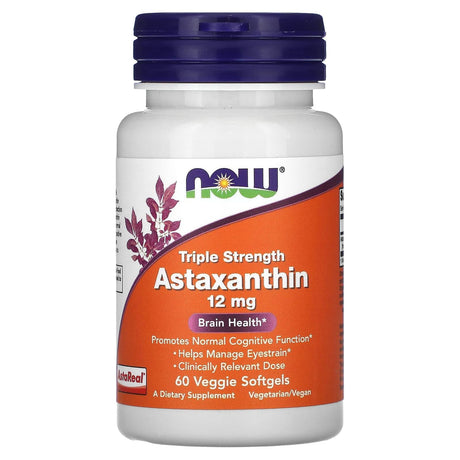 NOW Foods, Triple Strength Astaxanthin, 12 mg, 60 Veggie Softgels - Supply Center USA