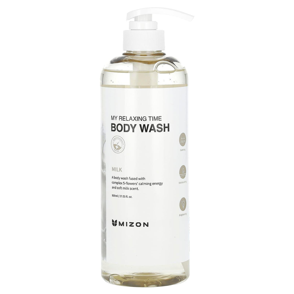 Mizon, My Relaxing Time, Body Wash, Milk, 27.05 fl oz (800 ml) - Supply Center USA