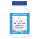 The Vitamin Shoppe, Vitamin E Plus Selenium, 268 mg (400 IU), 100 Softgels - Supply Center USA