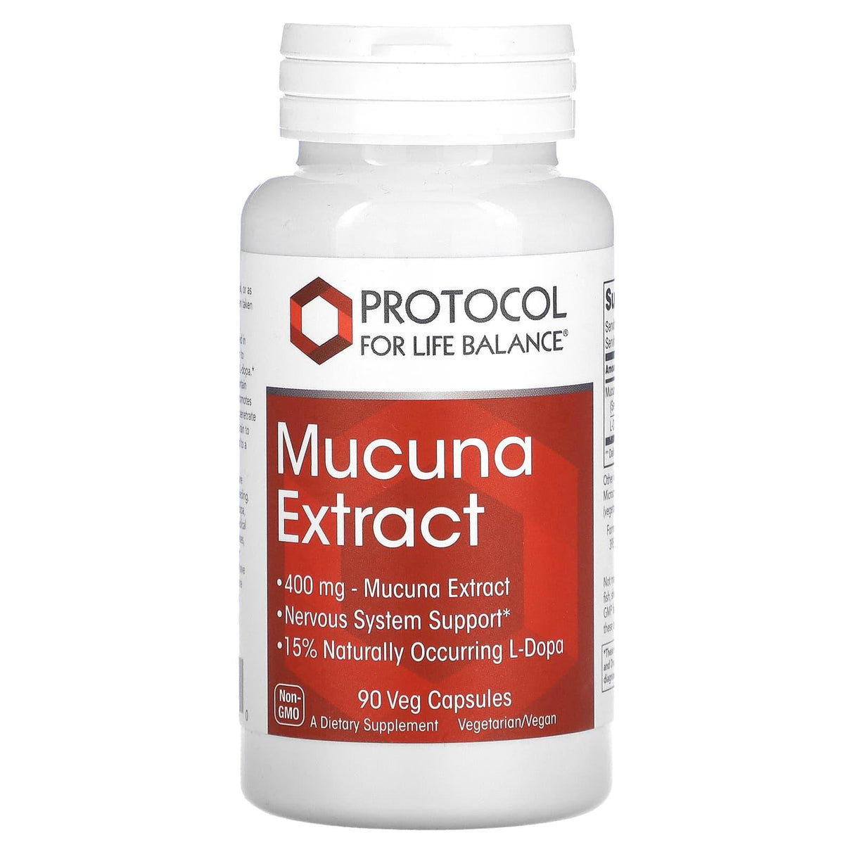 Protocol for Life Balance, Mucuna Extract, 400 mg, 90 Veg Capsules - Supply Center USA