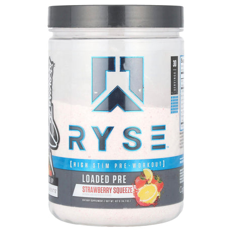 RYSE, Loaded Pre, Strawberry Squeeze, 14.7 oz (417 g) - Supply Center USA