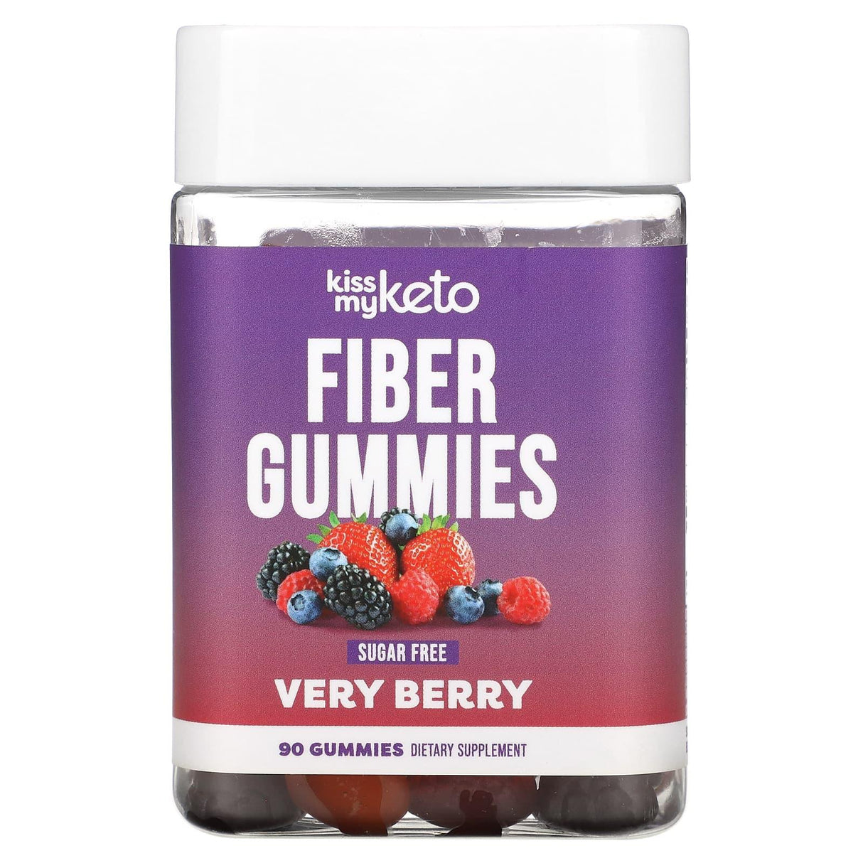 Kiss My Keto, Fiber Gummies, Very Berry, Sugar Free, 90 Gummies - Supply Center USA