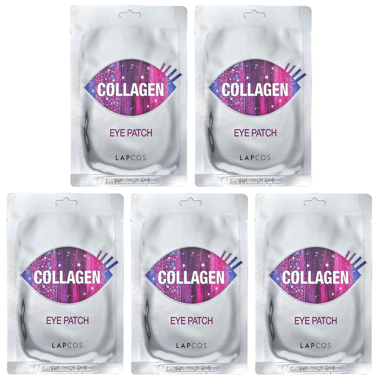 Lapcos, Collagen Beauty Eye Patch, 5 Pairs, 0.04 oz (1.4 g) Each - Supply Center USA