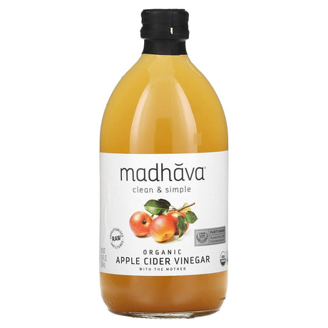 Madhava Natural Sweeteners, Organic Apple Cider Vinegar, 16.9 fl oz (500 ml) - Supply Center USA