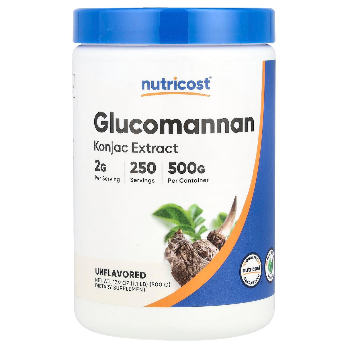 Nutricost, Glucomannan, Unflavored, 17.9 oz (500 g) - Supply Center USA