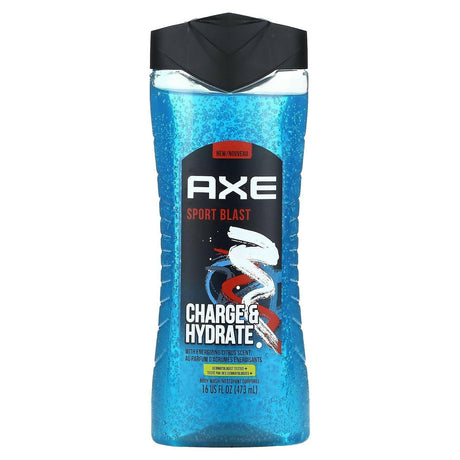 Axe, Sports Blast Body Wash, With Energizing Citrus, 16 fl oz (473 ml) - Supply Center USA