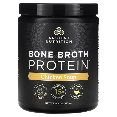 Dr. Axe / Ancient Nutrition, Bone Broth Protein, Chicken Soup, 11.4 oz (323 g) - Supply Center USA