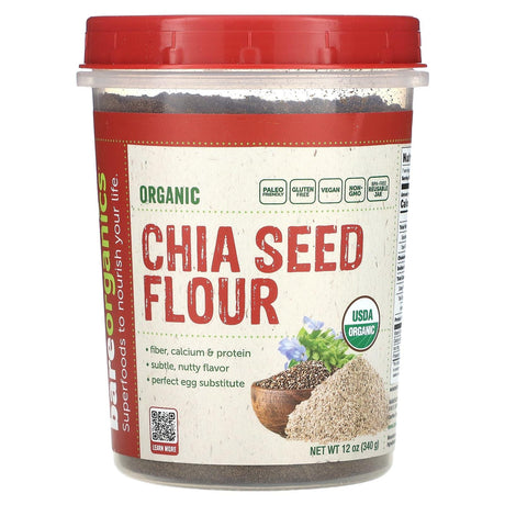 BareOrganics, Organic Chia Seed Flour, 12 oz (340 g) - Supply Center USA