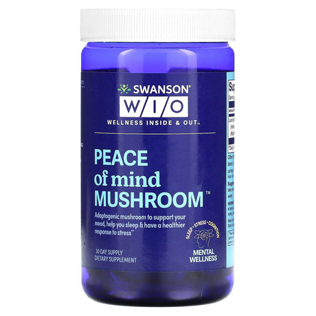 Swanson WIO, Peace of Mind Mushroom, 30 Capsules - Supply Center USA