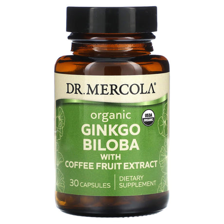 Dr. Mercola, Organic Ginkgo Biloba with Coffee Fruit Extract, 30 Capsules - Supply Center USA