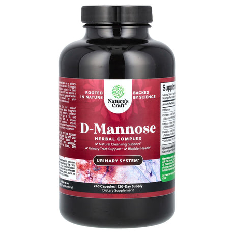 Nature's Craft, D-Mannose, 60 Capsules - Supply Center USA