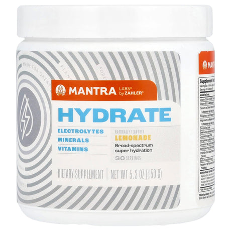 Zahler, Hydrate, Lemonade , 5.3 oz (150 g) - Supply Center USA