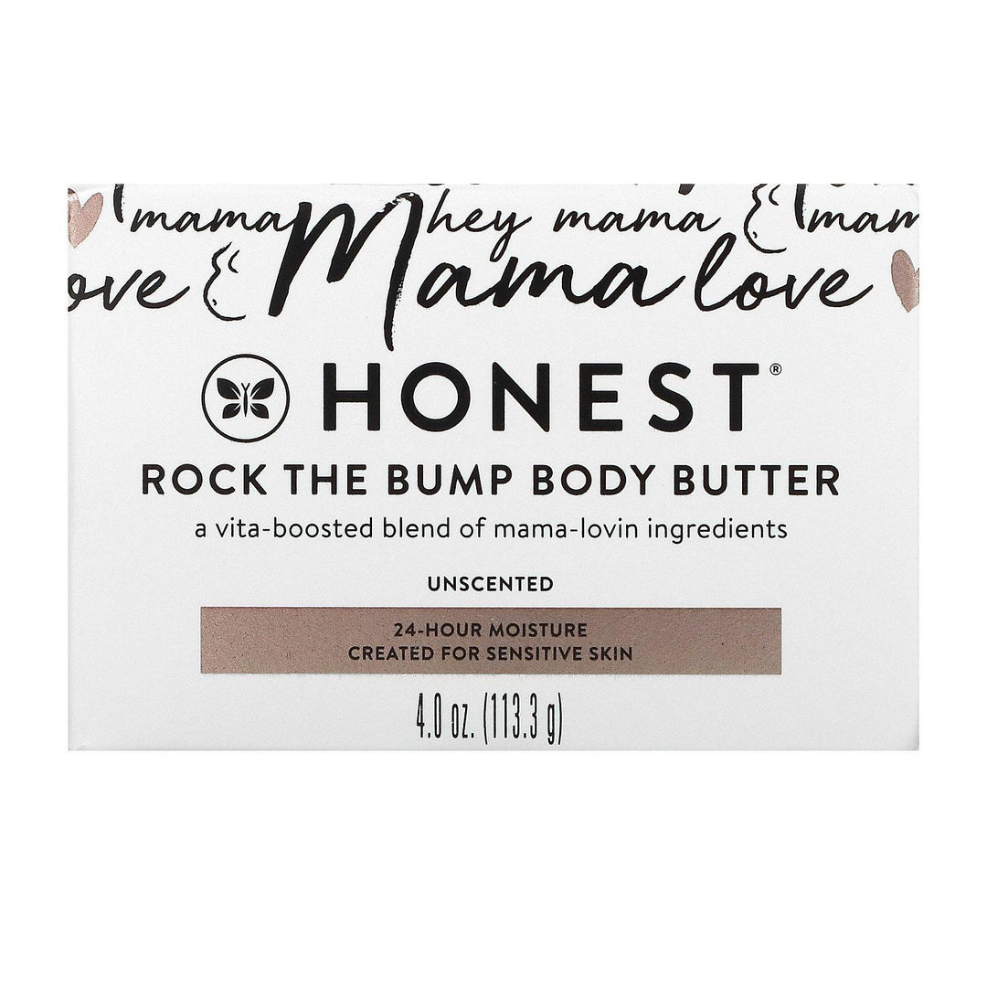 The Honest Company, Rock the Bump Body Butter, Unscented, 4 oz (113.3 g) - HealthCentralUSA