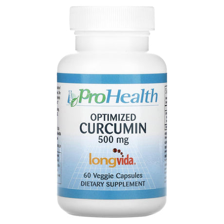 ProHealth Longevity, Optimized Curcumin, 500 mg, 60 Veggie Capsules - Supply Center USA