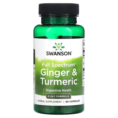 Swanson, Full Spectrum Ginger & Turmeric, 60 Capsules - Supply Center USA