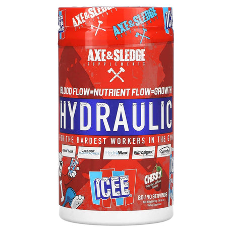 Axe & Sledge Supplements, Hydraulic, Icee Cherry, 14.46 oz (410 g) - Supply Center USA