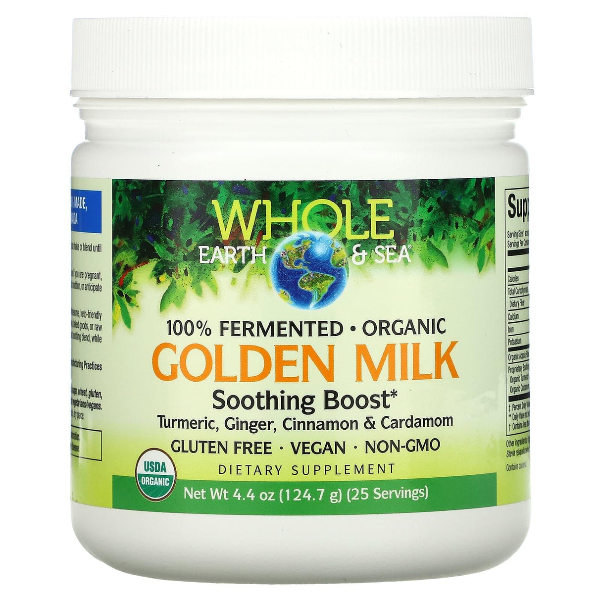 Natural Factors, Whole Earth & Sea, Golden Milk Soothing Boost, 4.4 oz (124.7 g) - Supply Center USA