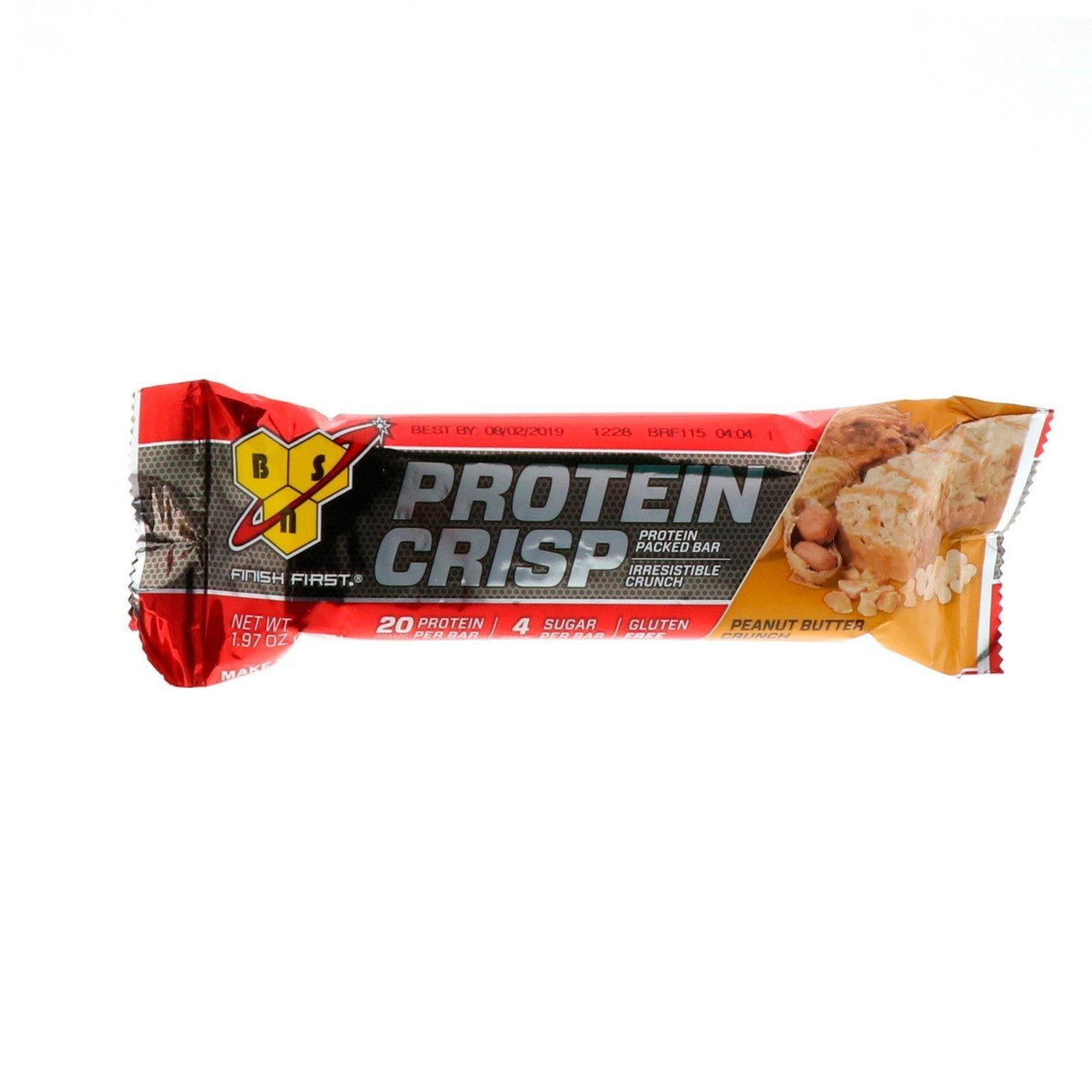 BSN, Protein Crisp, Peanut Butter Crunch Flavor, 12 Bars, 1.97 oz (56 g) Each - Supply Center USA