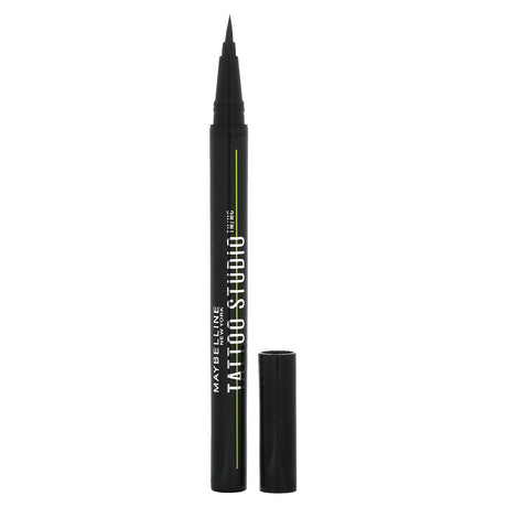 Maybelline, Tattoo Studio, Ink Pen Liquid Eyeliner, 880 Jet Black, 0.03 fl oz (1 ml) - Supply Center USA