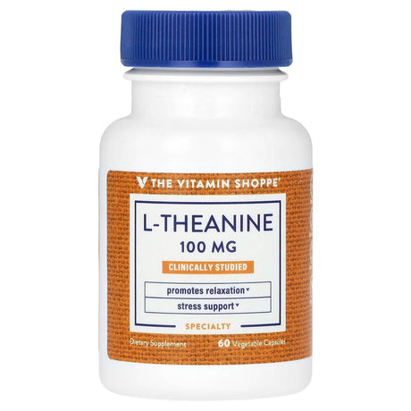 The Vitamin Shoppe, L-Theanine, 100 mg, 120 Vegetable Capsules - Supply Center USA