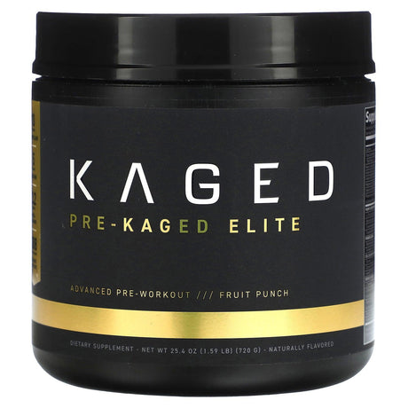 Kaged, PRE-KAGED Elite, Advanced Pre-Workout, Fruit Punch, 1.59 lb (720 g) - Supply Center USA