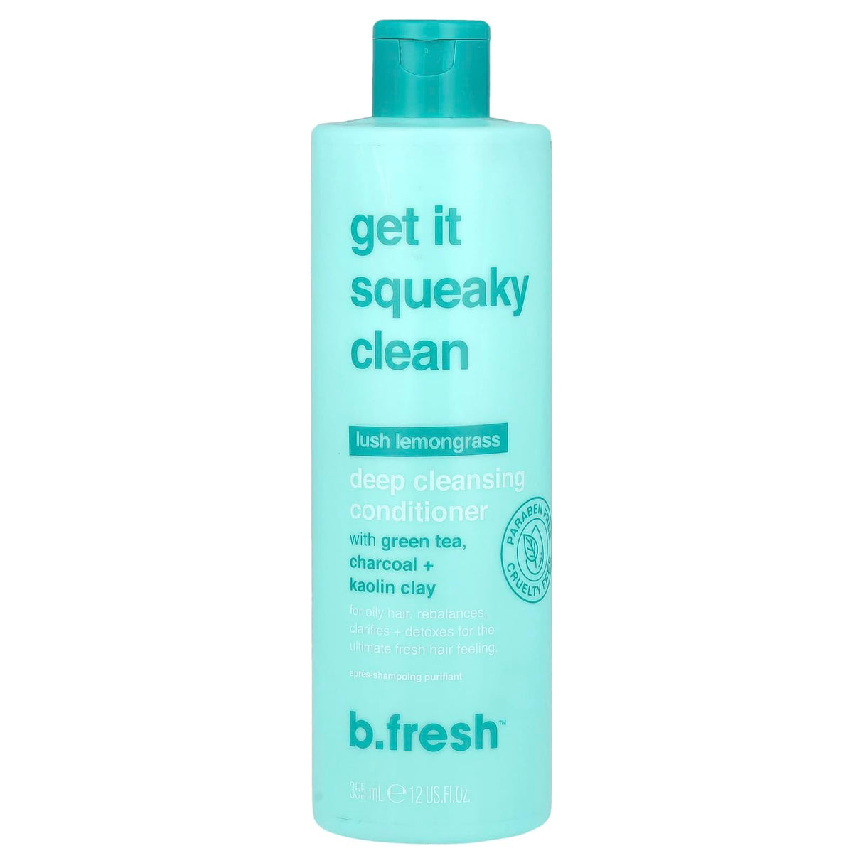 b.fresh, Get It Squeaky Clean, Deep Cleansing Conditioner, For Oily Hair, Lush Lemongrass, 12 fl oz (355 ml) - Supply Center USA