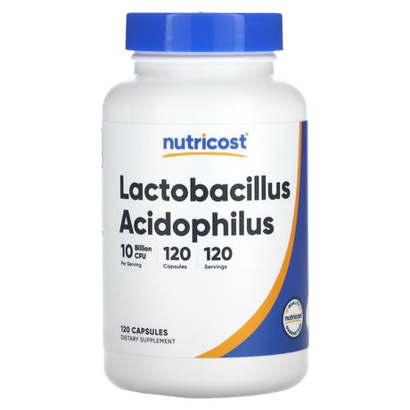 Nutricost, Lactobacillus Acidophilus, 10 Billion CFU, 120 Capsules - Supply Center USA