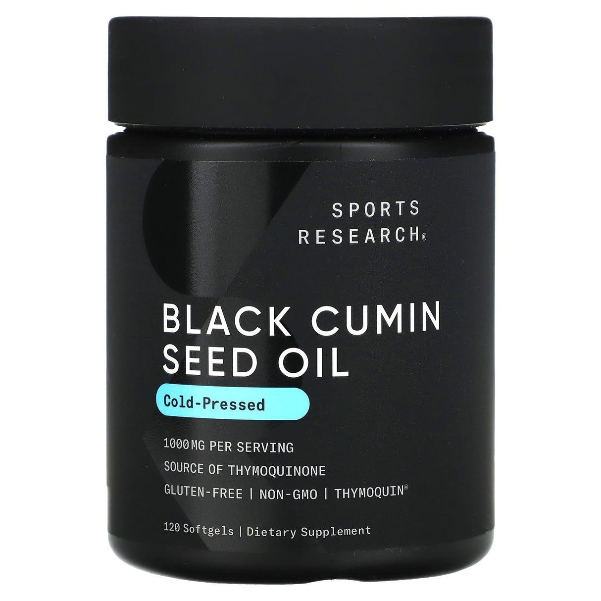 Sports Research, Black Cumin Seed Oil, Cold- Pressed, 1,000 mg, 120 Softgels (500 mg per Softgel) - Supply Center USA