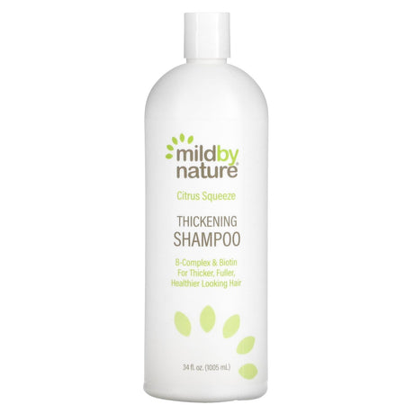 Mild By Nature, Thickening Shampoo, B-Complex & Biotin, Citrus Squeeze, 34 fl oz (1005 ml) - Supply Center USA